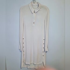 See by Chloé Cream Button-Side Tunic Dress | Size 36 (US 4 / UK 8 / EU 36)